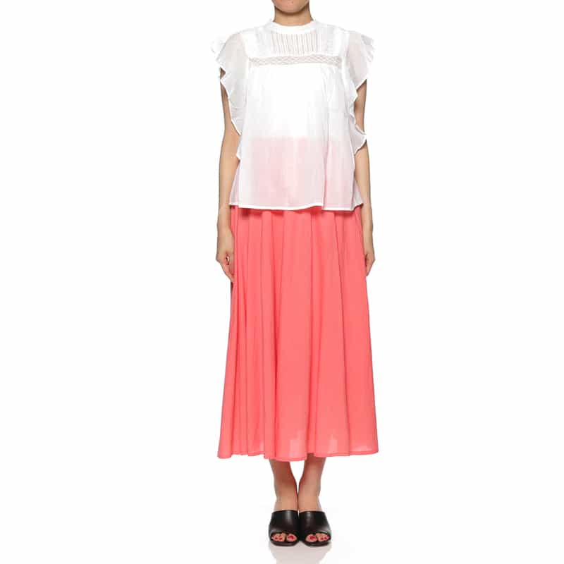 BARNEYS NEW YORK ウォッシャブル フレアスカート PINK