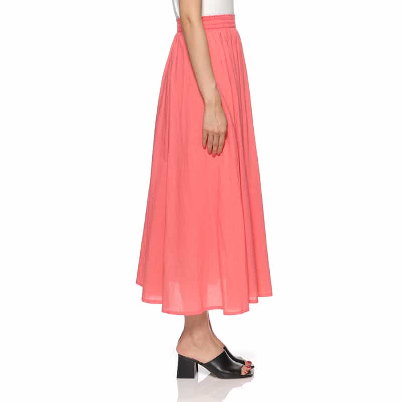 BARNEYS NEW YORK ウォッシャブル フレアスカート PINK