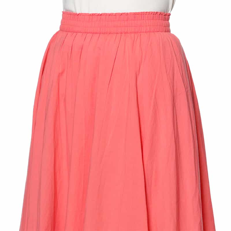 BARNEYS NEW YORK ウォッシャブル フレアスカート PINK