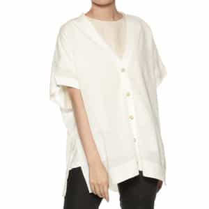 Vネック ハーフスリーブ オーバーサイズニットカーディガン