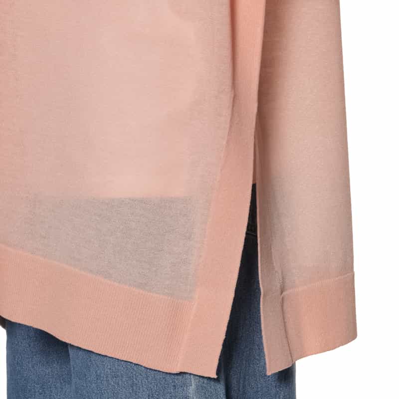 BARNEYS NEW YORK Vネック ハーフスリーブ オーバーサイズニットカーディガン LIGHT PINK