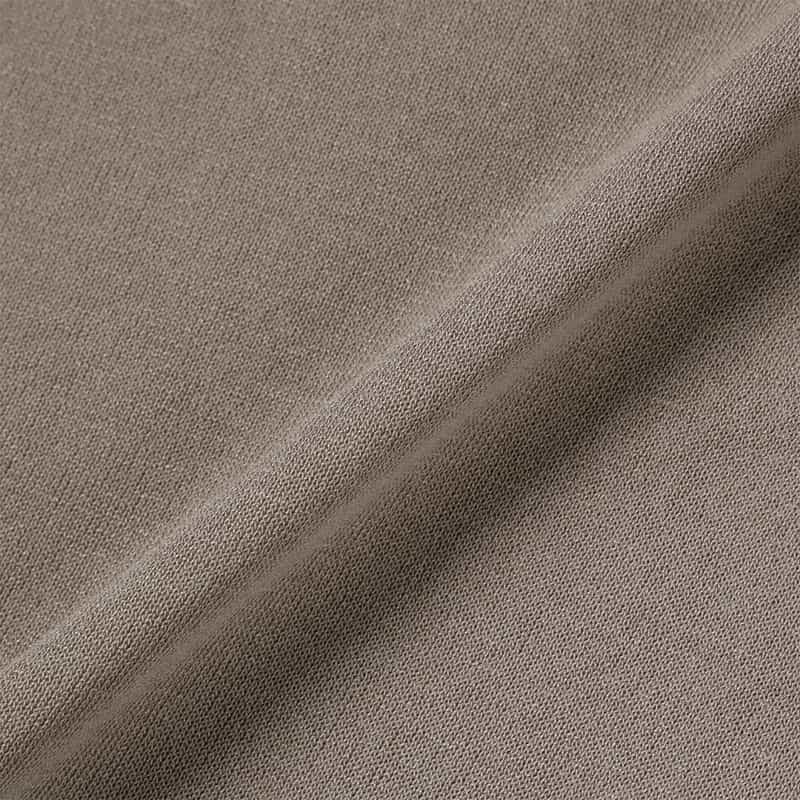 BARNEYS NEW YORK Vネック ハーフスリーブ オーバーサイズニットカーディガン GRAY BEIGE