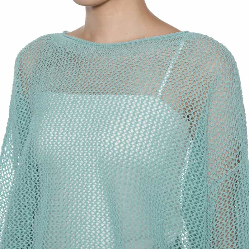 BARNEYS NEW YORK メッシュニットプルオーバー LIGHT GREEN