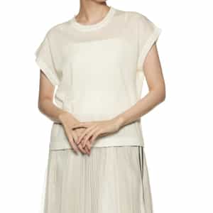BARNEYS NEWYORK バーニーズ　シアースリーブ　ニット 襟付きシアーニット カーディガン（2231067）｜BARNEYS NEW YORK