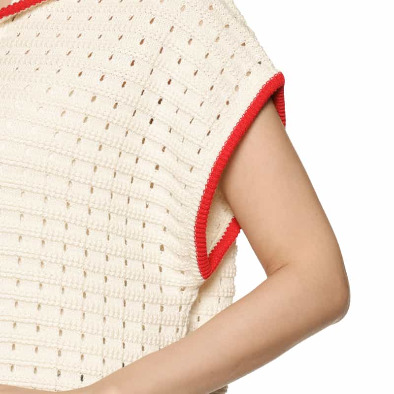 BARNEYS NEW YORK フード付きニットプルオーバー IVORY