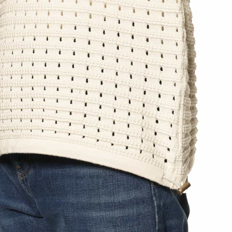 BARNEYS NEW YORK フード付きニットプルオーバー IVORY