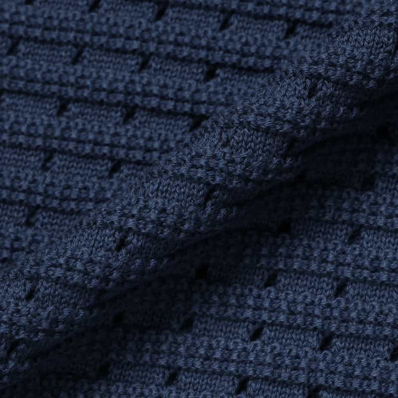 BARNEYS NEW YORK フード付きニットプルオーバー NAVY