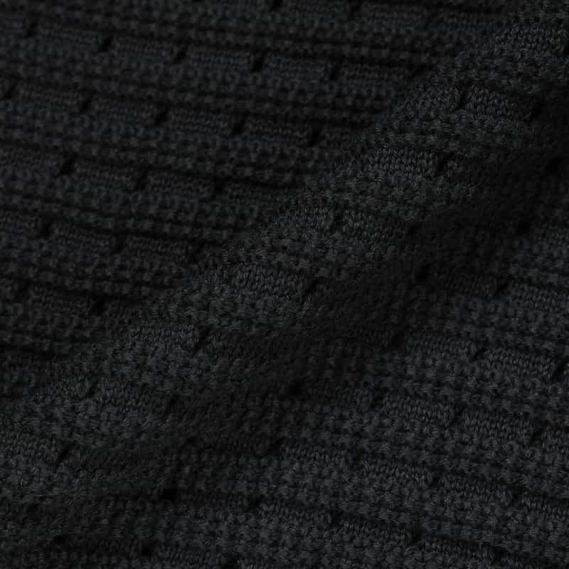 BARNEYS NEW YORK フード付きニットプルオーバー BLACK