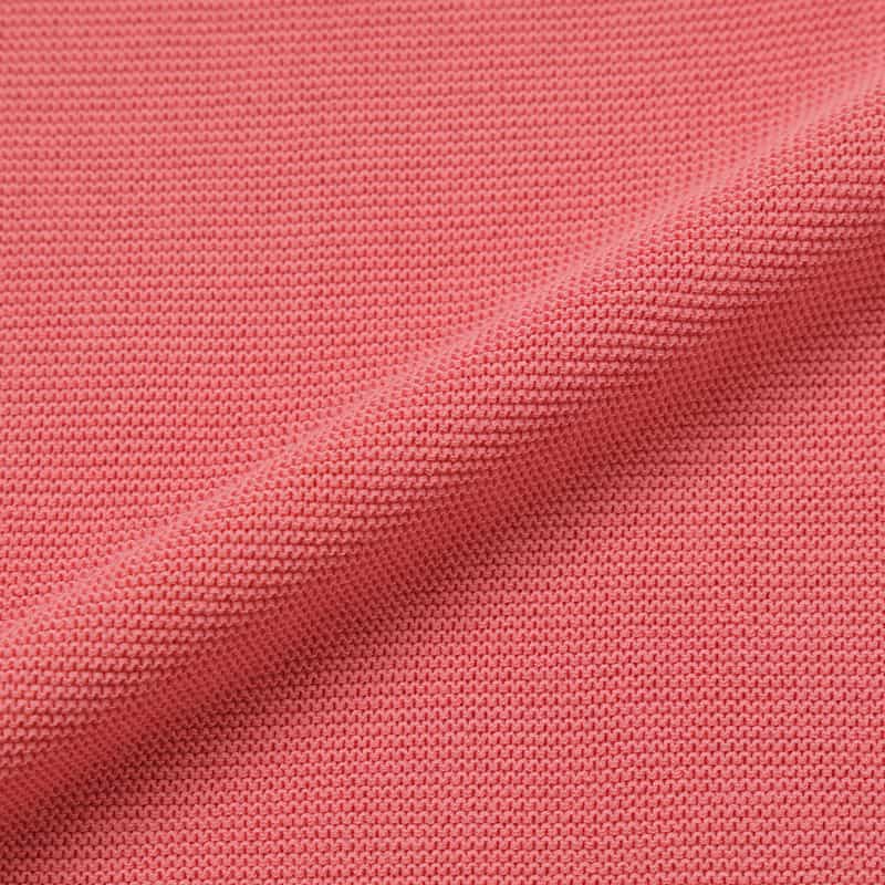 BARNEYS NEW YORK コットン素材 ハーフスリーブ ボートネックニットプルオーバー CORAL