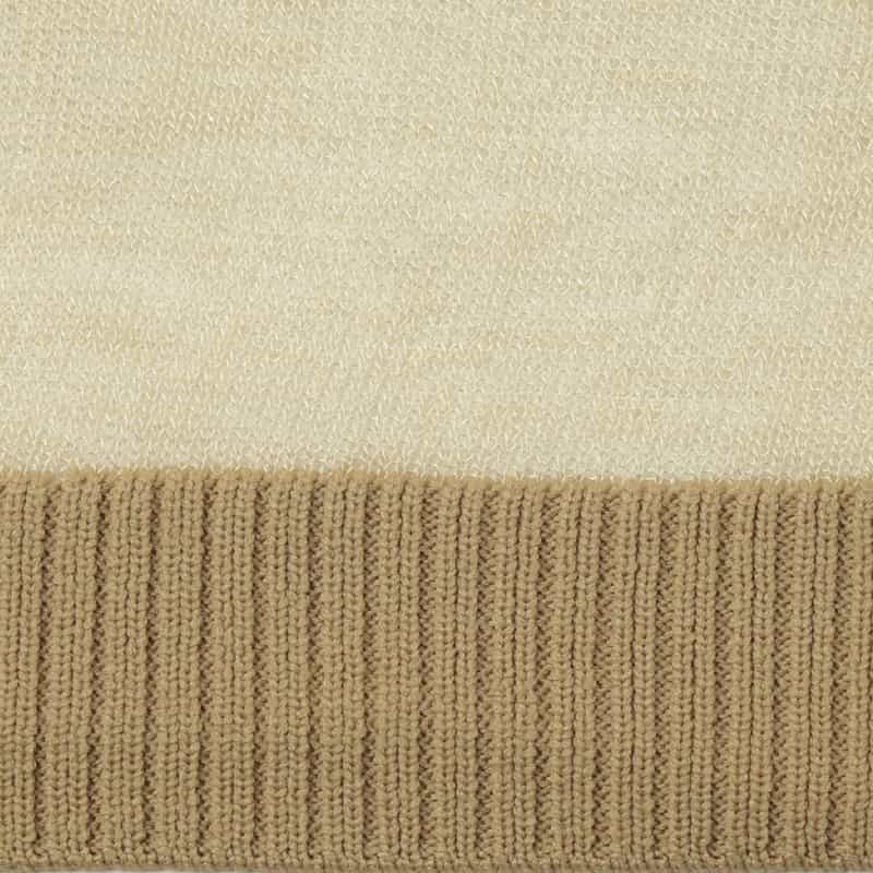 BARNEYS NEW YORK シアー素材ポケット付ニットプルオーバー BEIGE