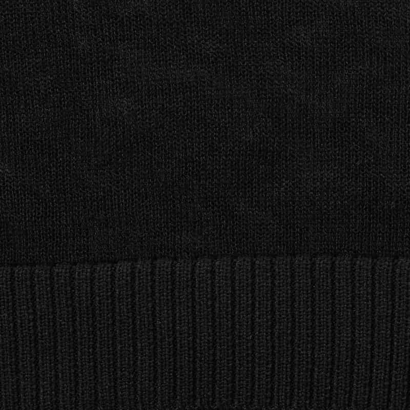 BARNEYS NEW YORK シアー素材ポケット付ニットプルオーバー BLACK