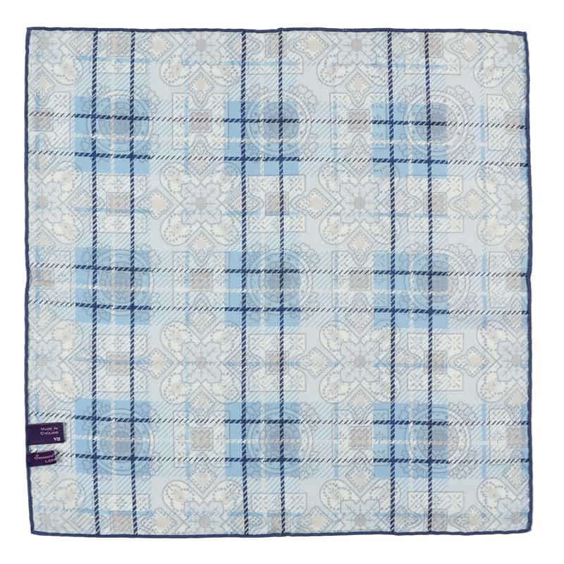 SEAWARD＆STEARN ポケットチーフ LT BLUE