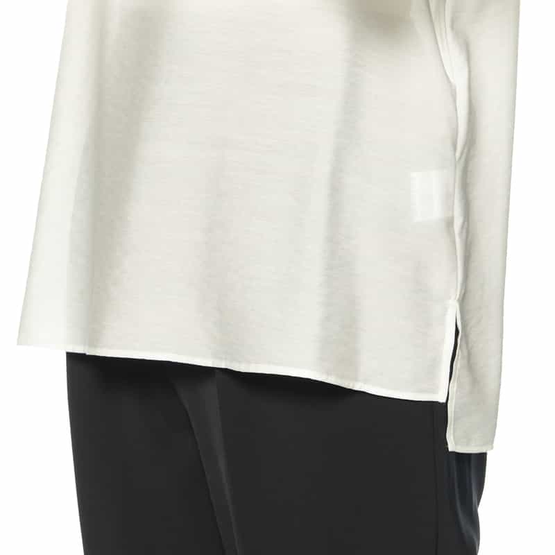 BARNEYS NEW YORK ウォッシャブル ボリュームスリーブブラウス WHITE