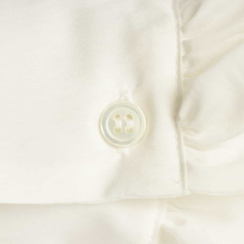 BARNEYS NEW YORK ウォッシャブル ボリュームスリーブブラウス WHITE