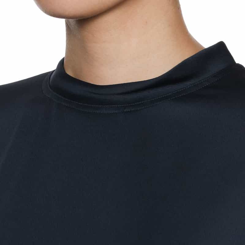 BARNEYS NEW YORK セットアップ ウォッシャブル ハイネックブラウス NAVY