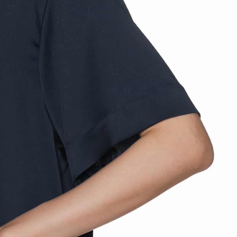 BARNEYS NEW YORK セットアップ ウォッシャブル ハイネックブラウス NAVY