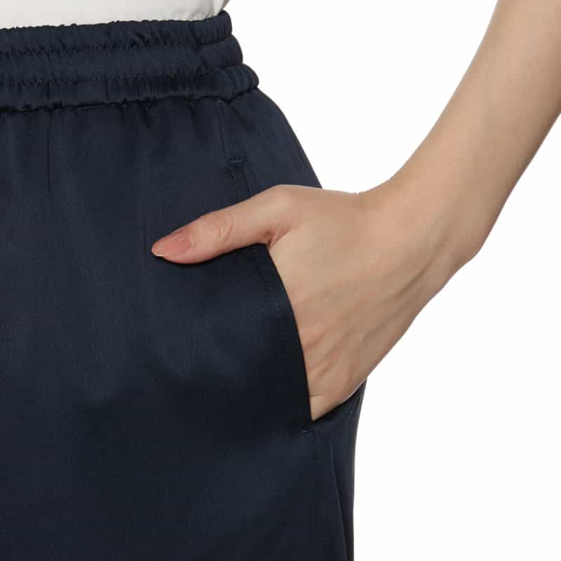 BARNEYS NEW YORK セットアップ ウォッシャブル イージーバルーンパンツ NAVY