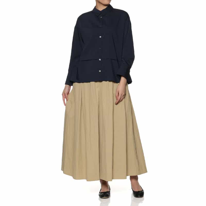 BARNEYS NEW YORK ウォッシャブル ボリュームタック イージーパンツ BEIGE