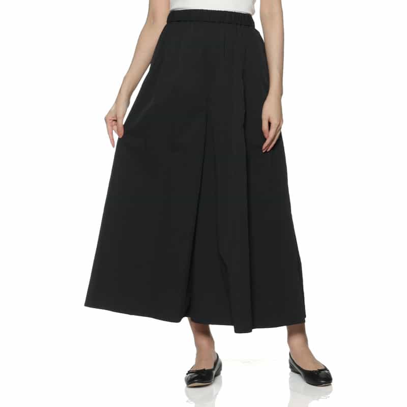 BARNEYS NEW YORK ウォッシャブル ボリュームタック イージーパンツ BLACK