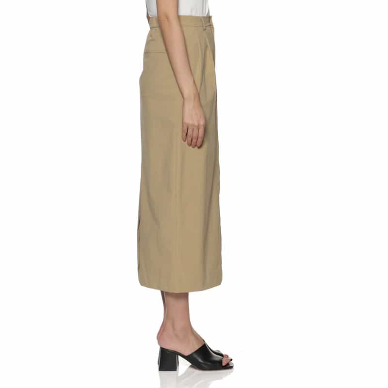 BARNEYS NEW YORK ウォッシャブル フロントタック タイトスカート BEIGE