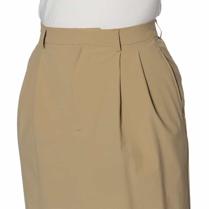 BARNEYS NEW YORK ウォッシャブル フロントタック タイトスカート BEIGE