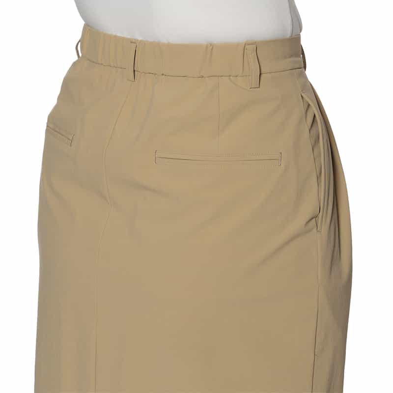 BARNEYS NEW YORK ウォッシャブル フロントタック タイトスカート BEIGE