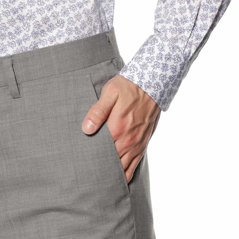 BARNEYS NEW YORK スリムストレートパンツ LIGHT GRAY