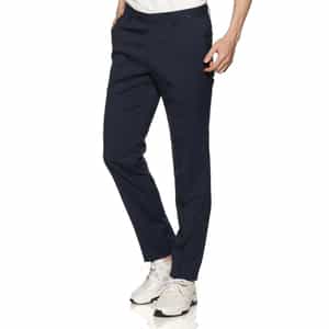 マイクロ千鳥柄スリムテーパードパンツ