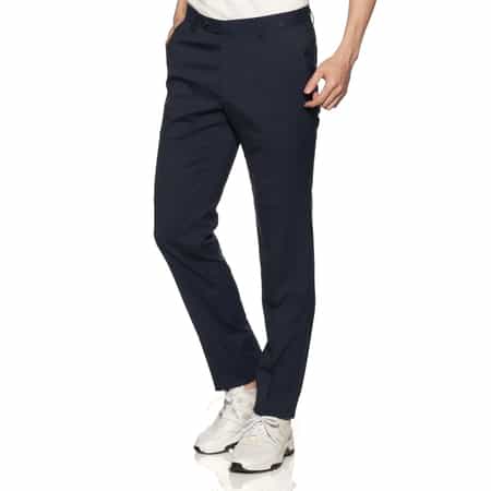 マイクロ千鳥柄スリムテーパードパンツ