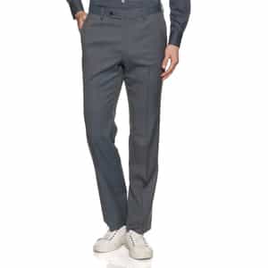 ウール素材スリムストレートパンツ