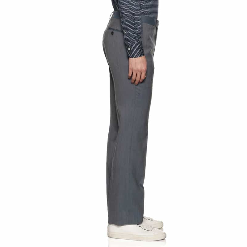 BARNEYS NEW YORK ウール素材スリムストレートパンツ BLUE