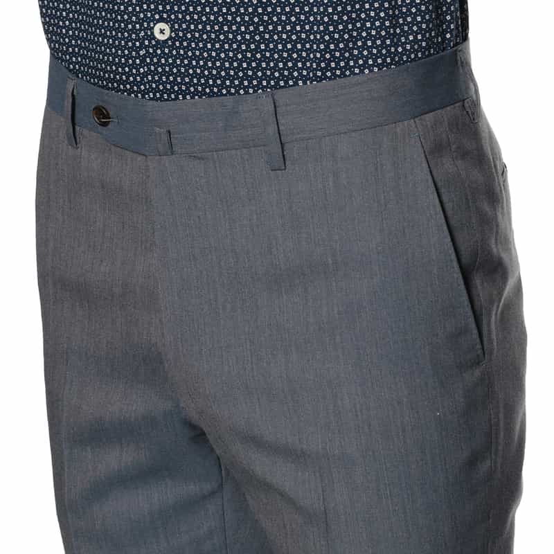 BARNEYS NEW YORK ウール素材スリムストレートパンツ BLUE