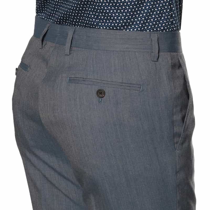 BARNEYS NEW YORK ウール素材スリムストレートパンツ BLUE