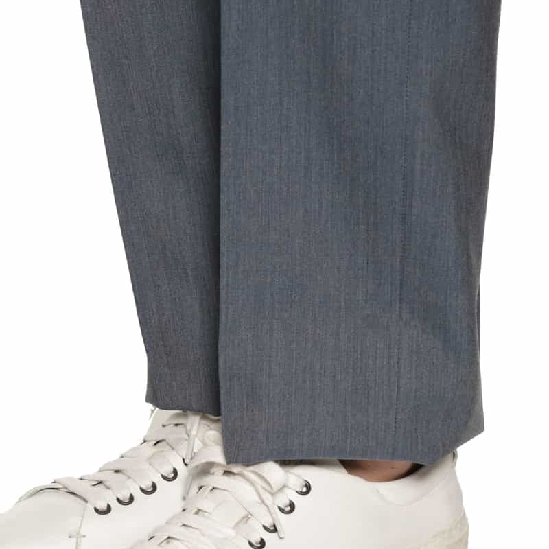 BARNEYS NEW YORK ウール素材スリムストレートパンツ BLUE