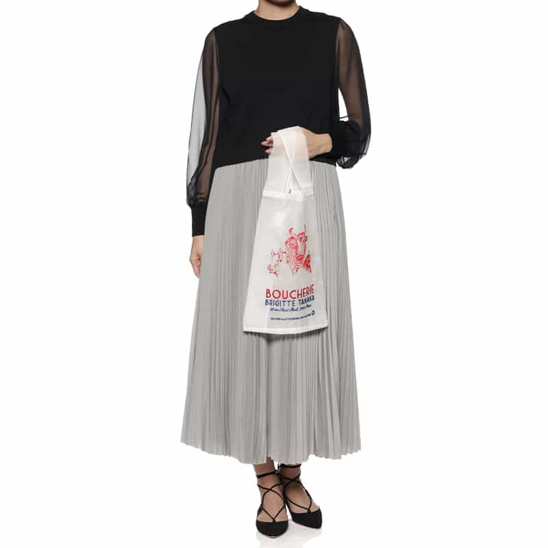 BRIGITTE TANAKA BRIGITTE TANAKA＜ブリジットタナカ＞オーガンジー刺繍トートバッグ "BOUCHERIE" NONE(0000)