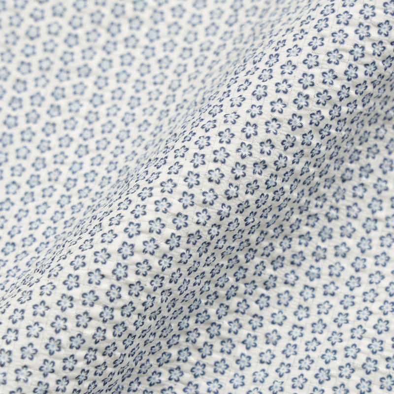 BARNEYS NEW YORK プリント ジャージーシャツ BLUE