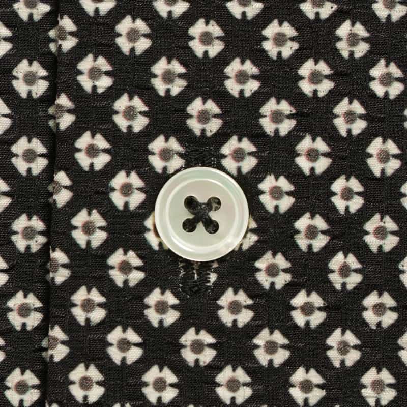 BARNEYS NEW YORK プリント ジャージーシャツ BLACK