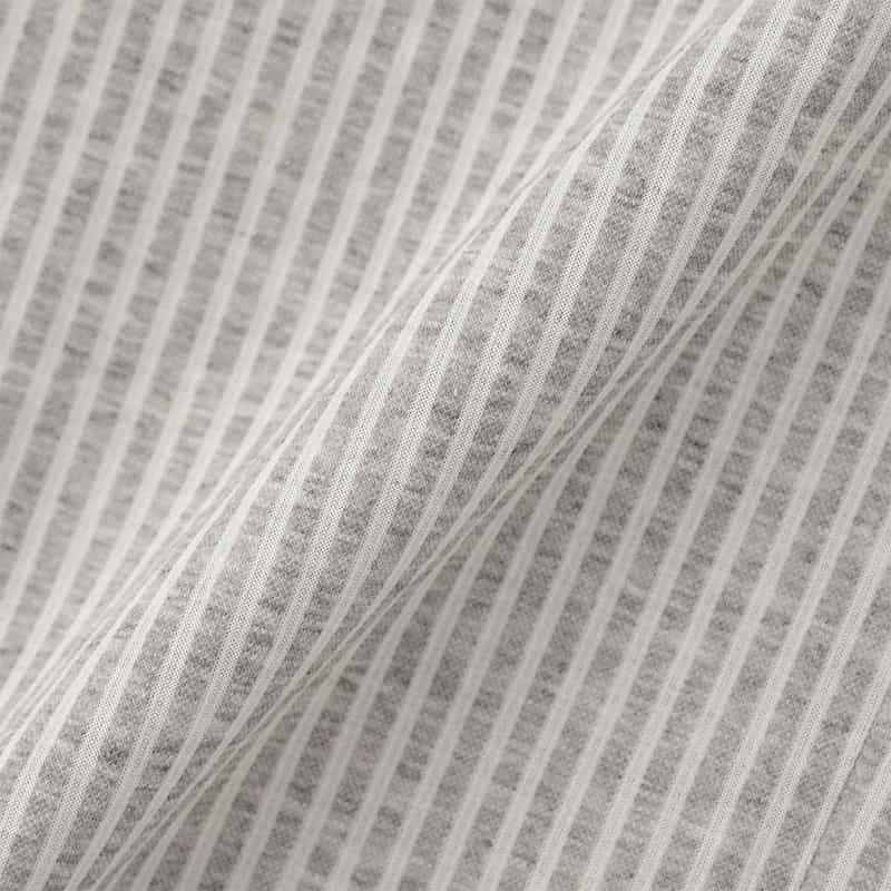 BARNEYS NEW YORK シアサッカー素材ストライプシャツ GRAY