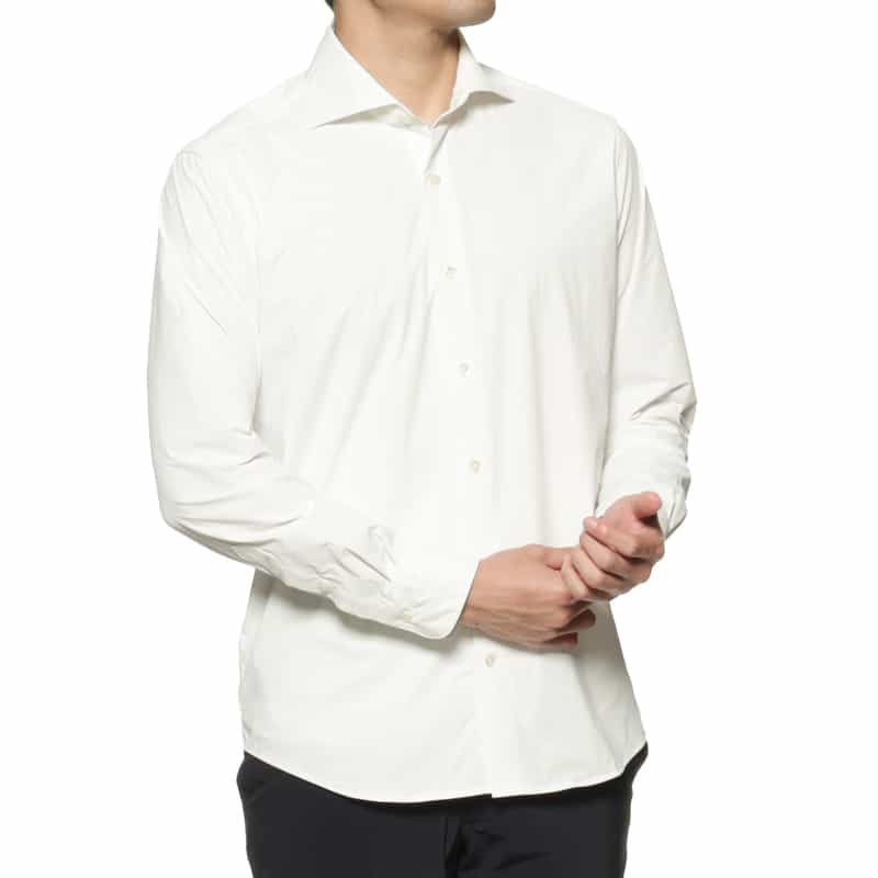 BARNEYS NEW YORK ストレッチシャツ WHITE