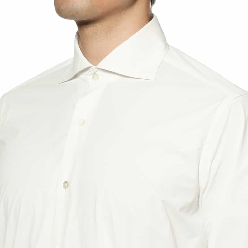 BARNEYS NEW YORK ストレッチシャツ WHITE