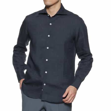 リネン素材レギュラーカラーシャツ（2239738）｜BARNEYS NEW