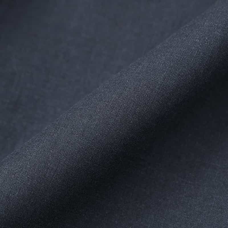 BARNEYS NEW YORK リネン素材レギュラーカラーシャツ NAVY