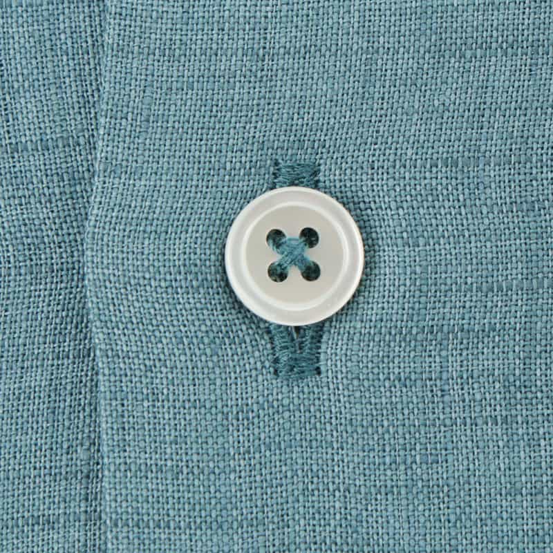 BARNEYS NEW YORK リネン素材レギュラーカラーシャツ LIGHT BLUE