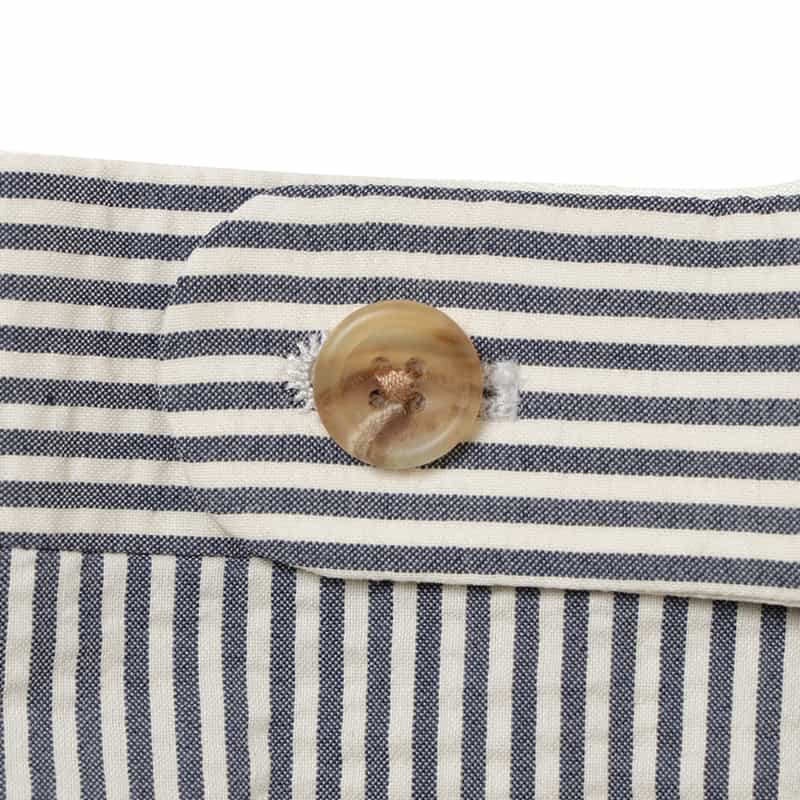 BARNEYS NEW YORK シアサッカー素材テーパードパンツ WHITE