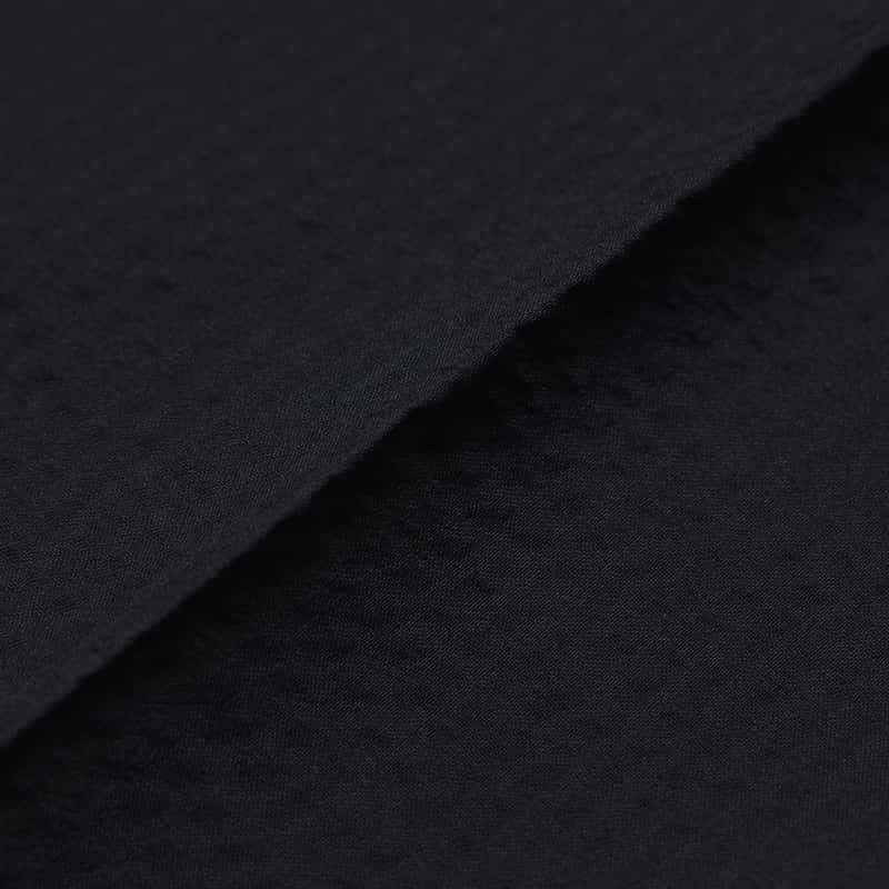 BARNEYS NEW YORK シアサッカー素材テーパードパンツ BLACK