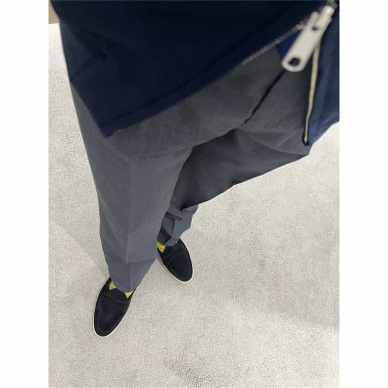 BARNEYS NEW YORK スリムストレートパンツ GRAY