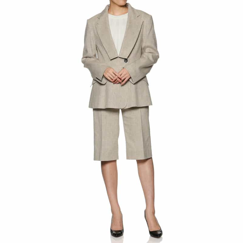 BARNEYS NEW YORK セットアップ ドビーツイードジャケット BEIGE