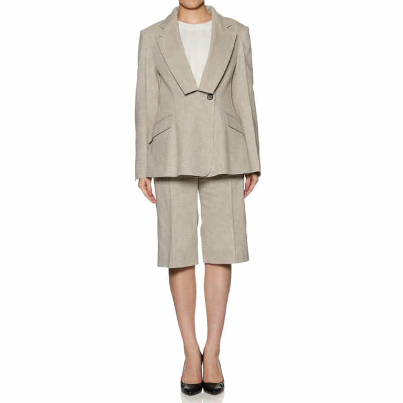 BARNEYS NEW YORK セットアップ ドビーツイードジャケット BEIGE