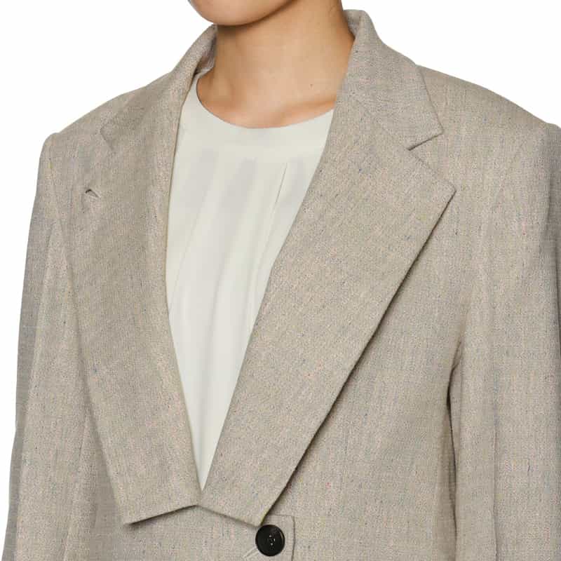 BARNEYS NEW YORK セットアップ ドビーツイードジャケット BEIGE