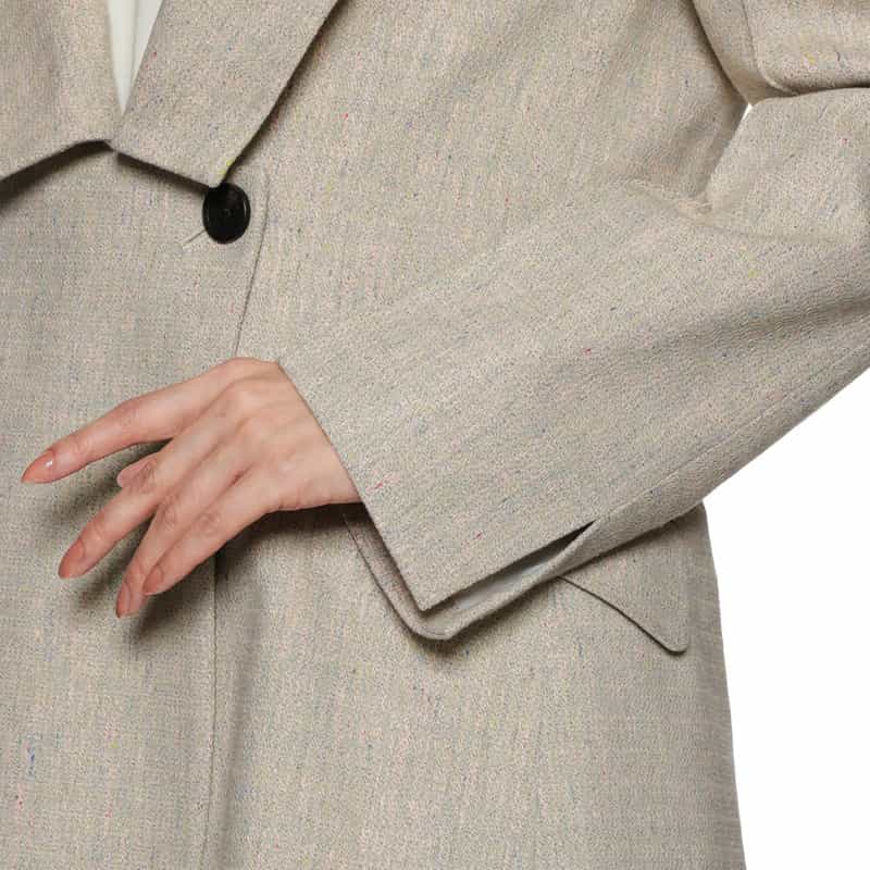 BARNEYS NEW YORK セットアップ ドビーツイードジャケット BEIGE